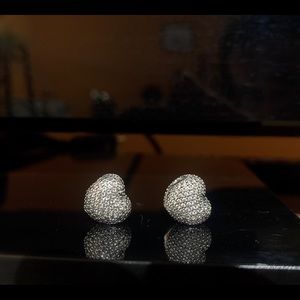 TWO PANDORA PAVE HEART CLIPS